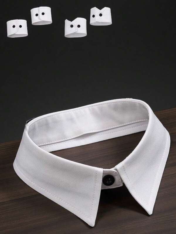 1pc/Pair Minimalist Fashion Decorative Shirt Cuff Sleeves, Suitable For Work Attire