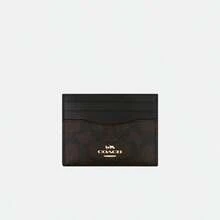 Slim Id Card Case Short Card Holder Wallet In Signature Canvas Mini Wallet Purses And Bags Women Bag,2026 Mother's Day Gift For Mom,Gift For Her Sister Wife Girlfriend - Quả óc chó - Xem 2