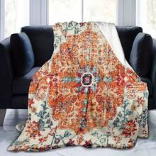 A Comfortable Bohemian Vintage Wildflower Blanket,Super Soft Flannel Printed  Blanket,As Birthday Gifts, Family, Wedding, Souvenir Blankets, Polyester Blankets Suitable For All Seasons, Washable, Machine Washable, Lightweight, Breathable, Comfortable, Warm, Unique, 280gsm For Him, Her Personalized Ideal Gifts For Her, Him, Family, Boyfriend, Girlfriend, Father, Family, Mother, Lover, Daughter, Son, Grandfather, Grandmother, Teacher,Doctor, Nurse,Friend, Classmate, Pet.Perfect Nap, Camping, Travel, Home, Daily Life, Office Decoration, Birthday, Anniversary, Valentine's Day, Thanksgiving, Graduation Season,Christmas, Halloween, Mother's Day, Father's Day, Wedding, New Year Gifts ,Sofa,Bed,Car,Bedroom,Living Room,Office,  Outdoor Camping, Beach,Wall Decoration - 多色10 - 查看 3