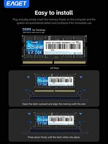32GB DDR5 RAM Kit(2x16GB), 5600MHz Laptop Memory 16GB & 32GB, CL46, High Performance, Ultra-Fast, Energy Efficient, Gaming & Ultra Book Compatible With Mainstream Notebooks Only, Not For Desktop Computer