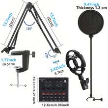 播客设备套装，带语音转换器和 BM800 电容麦克风的音频接口，非常适合录音、广播、直播的音频混音器（BM800-V8B） - QJH-V8 - 查看 12