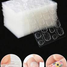 288pcs (12 Sheets) Adhesive Tabs Waterproof Breathable Glue Tabs Double-Sided Nail Jelly Nails,Nail Stickers - trắng - Xem 5