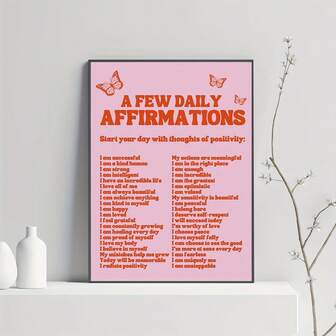 1pc Canvas Poster, Vintage Art, Motivational Encouragement Quote Poster, Ideal Gift For Bedroom Living Room Kitchen Dorm Corridor, Wall Art, Wall Decoration, Fall Decor, Room Decoration, No Frame