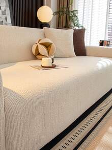 1pc Luxurious Velvet Sofa Cover, Elegant & Luxury, Anti-Slip, Dust-Proof, Scratch-Resistant, Suitable For All Seasons, Bedroom, Living Room And Study - Beige - View 12