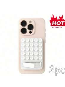 Soporte de teléfono móvil de silicona con ventosa doble cara, accesorio de teléfono móvil de manos libres, soporte para selfie y video, accesorio para teléfono y teléfono móvil Android, ventosa de silicona de fuerte adherencia adecuada para una variedad de escenarios utilizada para sostener el teléfono y evitar que se caiga, accesorios de selfie para teléfono móvil