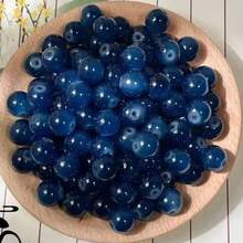 100pcs/720pcs/960pcs 6mm Blue Ocean Fantasy Crystal Glass Beads Bracelet Making Kit, For DIY Necklace, Earrings, Friendship Bracelets, Jewelry, Crafts (Random Color)