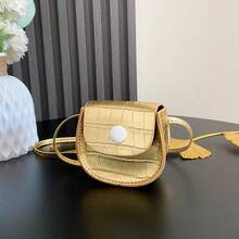Borsa a tracolla di forma di rossetto alla moda per donna, portamonete in pelle goffrata effetto coccodrillo - A - Visualizzare 10