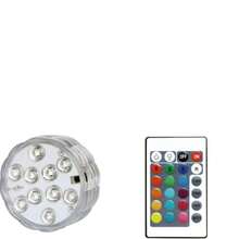 Set de 4 piezas/2 piezas/1 pieza. Juego de luces LED multicolor subacuáticas para verano, equipado con control remoto, incluye luces RGB multicolor, funciona con batería, apto para decoraciones de fiestas interiores y exteriores, bases de jarrones, spas, acuarios, estanques, jacuzzis, adornos, decoraciones de festivales, control de botón. Utiliza fuente de luz LED.