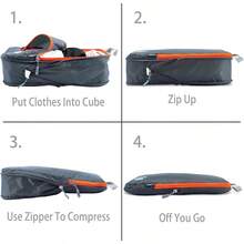 Compression Packing Cubes 3 Set Compressible Packing Cubes Travel Organizer Expandable Travel Essentials For CarryOn Luggage Suitcase And Backpack Grey