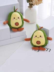 1 件可爱牛油果毛绒钥匙扣吊坠，迷你牛油果毛绒玩偶饰品（随机） - 綠色 - 查看 6