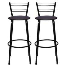 WT STORE Kit Of 2 High Stools, Black Bistro Bench, Premium Comfort, For Kitchen, Bar, Gourmet Area - 鏽棕色 - 查看 1