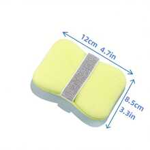 1 件女士沐浴海绵皂袋 - 防滑手柄，柔软去角质身体清洁剂，粉黄色，适合温和淋浴、沐浴和足部修复 - 必备浴室用品、浴室配件、人体工程学设计、亲肤材质、日常护肤