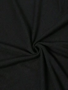 Camiseta casual negra para mujer, 100% algodón, con estampado del horizonte de Nueva York, camiseta casual y cómoda de manga corta con cuello redondo, ropa de primavera y verano, adecuada para cualquier ocasión, color sólido, casual, uso diario. - Negro - Ver 3