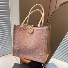 Linen Tote Bags, Blank Tote Bags, Reusable Fashionable Versatile Shopping Bags, Annual Meeting Carry Gift Bags, You Can Do DIY Design On Them, Simple And Elegant, Bridesmaid Wedding Gift Bags, Bags For Students, Back To School And Teachers, Perfect For Gift Promotion Needs, Giveaways, Trade Shows, The Surface Can Be Screen Printed,