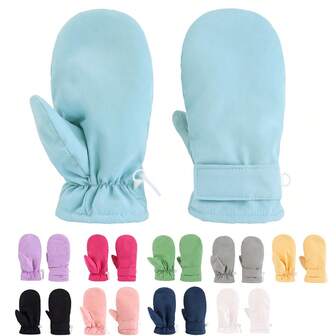 Spädbarn Baby Småbarn Barn Vintervantar Fodrade Fleece Varma Vantar För Pojkar Flickor