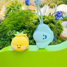 1 Cute Bee Earphone Storage Bag & Coin Purse - Anti- Portable Earphone Keychain, Suitable For Travel - Yellow And Blue Available - Ideal Gift For Tech Enthusiasts - Bee - View 8