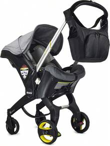 Baby &Amp; Beyond Essential Bag, Compatible With Doona Car Seat Stroller, With Additional Hooks And Straps To Be Compatible With Any Universal Stroller, Converts Into Tote Diaper Bag - 紅白色 - 查看 5