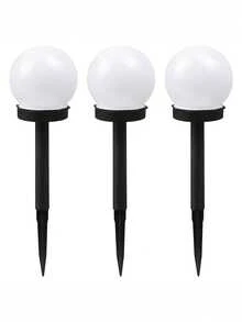3/6pcs Pcs Solar Globe Garden Light, 3 LED Outdoor Ball Garden Lights, IP44  Suitable For Gardens, Lawns, Pathways, Walkways Outdoor Decoration Solar Ball Lights Street Lights Floor Lights Decoration For Holiday Parties (White Light) - 白光 - 查看 13