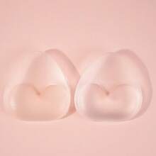 1对三角形硅胶胸贴女式聚拢自粘胸垫隐形加厚海绵垫泳装比基尼内衣胸垫女式插入聚拢内衣加厚硅胶连衣裙泳装小胸防水运动透明胸垫优雅硅胶文胸插入-隐形、可重复使用和加厚胸垫适用于比基尼吊带，无缝内衣增强，女士柔软舒适内衣配件 - 彩色 - 查看 17