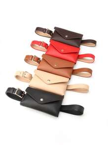 2pcs Women's Belts, Versatile And Women's Belts, Paired With Skirts, Women's Belts, Mini Waist Bags, Summer And Autumn Waist Accessories, Ideal Halloween, Christmas Gifts, Fashionable Mobile Phone Bags For Outings, Wallets