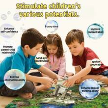 1 Box-72 Piece Wooden Puzzles For Kids Ages 3+ Dinosaur Puzzle, Map Of The World, Children's Floor Puzzle, Jigsaw Puzzle For Kids Ages 3-6 8-10 Teens, Preschool Educational Puzzles For 4 5 6 7 8 9 Years Old Boys Girls Children, EASTER Toys Gifts - Jisgaw - View 6