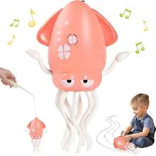 Magic Electric Dancing Octopus Toy With Led Light And Music,Playful Automatic Evasion Crawling Dancing Octopus With Fishing Rod,Smart Tentacle Explorer Dancing Squid Toy Tummy Time Baby Toys