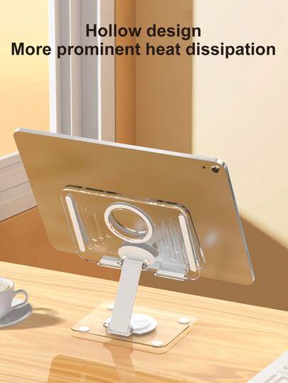 Rotatable Dual Folding Device Stand – Fully Adjustable Foldable Desktop Holder Cradle Dock | Versatile Tablet & Phone Stand With Thick, Stable Base | Foldable Design For Home & Office Use | Compatible With Tablets (Including IPad Series), Phones, And Switch | Practical Desk Accessory For Easy Viewing & Stable Placement