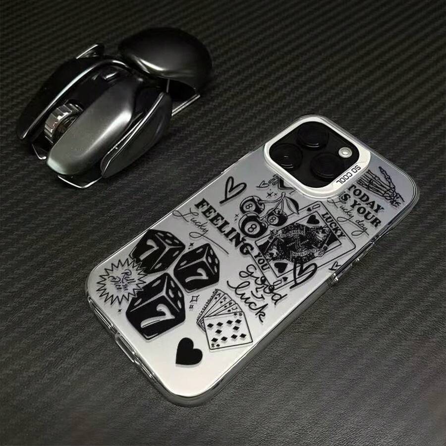 Funda para teléfono con diseño de naipe, compatible con X/Xs Xsmax 11 12 13 14 15 16 - Multicolor 9 - Ver 1