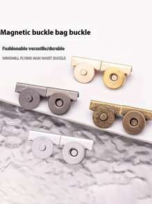 Set nasturi magnetici cu capsă, design detașabil, cleme invizibile potrivite pentru genți și haine, culori multiple: argintiu/auriu/negru/bronz