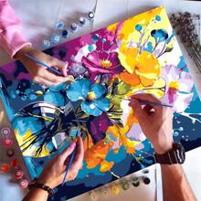 1 Set DIY Digital Oil Painting Kit, Artistic Oil Painting Set For Bedroom Decor And Art Wall Decoration, Simple And Fun Painting Method, No Painting Foundation Required, Fulfill Your Painter Dream, Immerse Yourself In The Colorful World, Each Stroke Is Self-Expression, Add Romance To Life, Best Gift For Family And Friends, 40*50CM