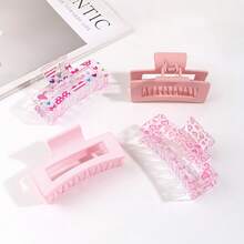 4pcs Matte Square Multi-Clip Hair Claw Clips, Hair Claw Hair Accessories Set, Non-Slip Daily Updo For Women, Suitable For Thick Hair, Simple & Fashionable Fashion Hair Clips, Casual Fall Winter For Vacation Outfits Woman