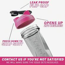 HELIMIX 2.0 Vortex Blender Shaker Bottle Holds Upto 28oz |   No Blending Ball Or Whisk |   USA Made |   Portable Pre Workout Whey Protein Drink Shaker Cup |   Mixes Cocktails Smoothies Shakes |   Top Rack - 粉紅西洋蓍草 - 查看 6