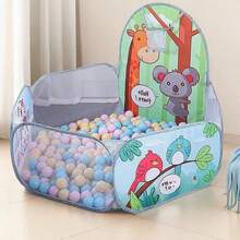 Składany namiot dziecięcy z motywem zwierząt i drzew, sześciokątny basen z piłeczkami, pole do gry w piłkę, kosz do koszykówki, aktywność w pomieszczeniach i na zewnątrz oraz kemping, zabawki podróżne (piłki nie są dołączone), zabawki dla niemowląt, namiot dla dzieci w wieku 3-12 lat, basen z piłeczkami, namiot kempingowy, namiot z trampoliną, namiot, namiot dziecięcy, dedykowany namiot dla dzieci, odpowiedni dla chłopców i dziewczynek, prezent urodzinowy