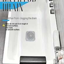 1pc Drain Hair Catcher With Suction Cup, Silicone Square Drain Cover For Shower, Anti Sink Clogging, Floor Cover Shower Drain Hair Outlet Filter, For Bathroom Tub And Kitchen, Bathroom Tools Home Bathroom Decor Fall Decor Back To School,House Essentials - 灰色 - 查看 6