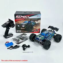 1:16 比例 38km/h 无刷遥控怪兽卡车 - 硝基动力高速，带 LED 灯，4x4 电动遥控漂移车，适合青少年遥控车爱好者（可自行组装专业级全地形合金底盘）