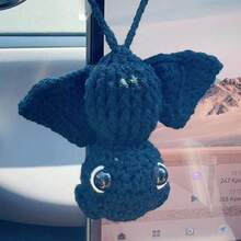 Accessoire de décoration à suspendre au rétroviseur de voiture, en crochet en forme de chauve-souris gothique. Pour une décoration esthétique de l'intérieur de votre voiture pour femmes et hommes. Pendentif d'ornement pour rétroviseur d'Halloween. - Batte - Voir 4