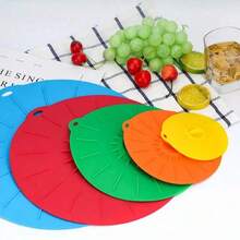 Set 5/1 buc capace din silicon pentru boluri, rezistente la căldură, capace reutilizabile pentru alimente, căni, farfurii, oale și tigăi, capace rezistente la praf și stropire pentru cuptorul cu microunde, accesorii de bucătărie