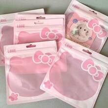 Sanrio Zestaw różowych, samozamykających się torebek Hello Kitty na ciasteczka/przekąski/słodycze/biżuterię/prezenty, pyłoszczelnych i hermetycznych | Urocze, kreskówkowe torebki na prezenty, torebki kosmetyczne, różowe | Idealne na prezenty, pamiątki, pikniki, powrót do szkoły, Walentynki