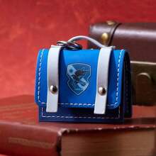 Miniso Harry Potter Themed Ravenclaw Pro Leather Earphone Storage Bag, Stylish College Style, Portable And Practical, Earphone Storage (1 PC) - Blue - View 4