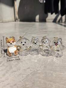 2/3 件狗毛收集器钥匙扣袋饰物纪念收纳盒，宠物毛发收纳盒 - 狗纪念胶囊，透明猫毛收纳瓶，用于收集猫狗毛发的钥匙扣（圣诞节、感恩节）