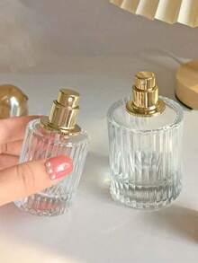 1pc100ml/50ml/30ml大容量便捷香水喷雾瓶高档化妆品分装瓶竖条纹螺口香水空瓶 - 彩色 - 查看 4