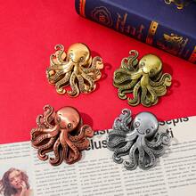 Semne de carte metalice vintage cu caracatiță, design 3D cu tentacule, clipsabile robuste, potrivite pentru lectură cu tematică oceanică și colecții artistice, puțină fericire pentru șoarecii de bibliotecă și iubitorii de caracatiță pentru a decora paginile cărții