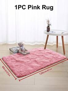 1pc Rug, Area Rug, Living Room Rug, Bedroom Rug, Room Decor, Solid Color Soft Modern Indoor Large Shaggy Rug For Bedroom Living Room Dorm Room, Fall Decor, New Year Winter Warm Decor, Halloween Gifts, Bedroom Decor, Christmas Decoration, Home Decorative Non-Slip Plush Fluffy Area Rugs Girl Pink Comfy Floor Carpet - 彩色 - 查看 20