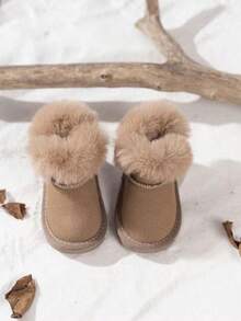 بوت ثلج شتوية للأطفال 2025 - بوت مقاومة للماء مبطنة بالفرو للطقس البارد مع نعل مطاطي مضاد للانزلاق للعب في الخارج والمدرسة