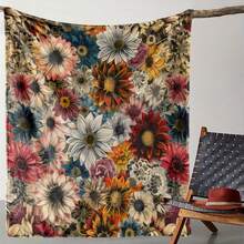 A Comfortable Bohemian Vintage Wildflower Blanket,Super Soft Flannel Printed  Blanket,As Birthday Gifts, Family, Wedding, Souvenir Blankets, Polyester Blankets Suitable For All Seasons, Washable, Machine Washable, Lightweight, Breathable, Comfortable, Warm, Unique, 280gsm For Him, Her Personalized Ideal Gifts For Her, Him, Family, Boyfriend, Girlfriend, Father, Family, Mother, Lover, Daughter, Son, Grandfather, Grandmother, Teacher,Doctor, Nurse,Friend, Classmate, Pet.Perfect Nap, Camping, Travel, Home, Daily Life, Office Decoration, Birthday, Anniversary, Valentine's Day, Thanksgiving, Graduation Season,Christmas, Halloween, Mother's Day, Father's Day, Wedding, New Year Gifts ,Sofa,Bed,Car,Bedroom,Living Room,Office,  Outdoor Camping, Beach,Wall Decoration - Nhiều màu 6 - Xem 3