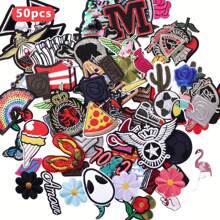 70/50/20 Stück zufällige bestickte Bügel-Aufnäher, geeignet für DIY Kleidung und Accessoires - Hüte, Jeans, Kleider usw. mit einzigartigen Designs, süße bestickter Cartoon Applikationen
