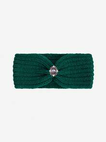 1pc Women's Fashion Faux Pearl & Rhinestone Decorated Knitted Headband, Soft Lightweight Breathable Elastic Hairband, Suitable For Autumn/Winter Daily Wear, Great Gift For Family And Girlfriend Fashion Hair Accessories Women Hair Band - Multicolor - View 10