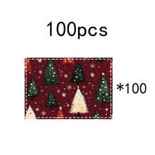 1set/4pcs/6pcs Christmas Retro Christmas Tree Pattern Placemats, Machine-Washable Rectangular Polyester Placemats, Table Protectors, Heat-Insulating Placemats, Restaurant Table Decorations, Party Supplies, Christmas Decorations, Can Be Given As Gifts