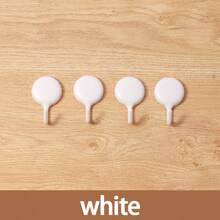 4 ganchos adhesivos de alta resistencia, ganchos de pared sin perforación, ganchos colgantes multiusos para cocina, baño, puerta, alta capacidad de carga, resistentes al agua, sin daños