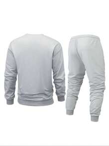 Men's Casual Sports Suit, Including Hoodie With Pockets, Winter Essential Running Set, Suitable For Fitness And Outdoor Activities, Fashionable And Comfortable To Wear
